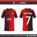 BROKEN RED ANGLE  SOCCER JERSEYS
